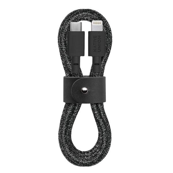 Кабель Native Union Belt Cable USB-C / Lightning 1,2м, черный photo 1