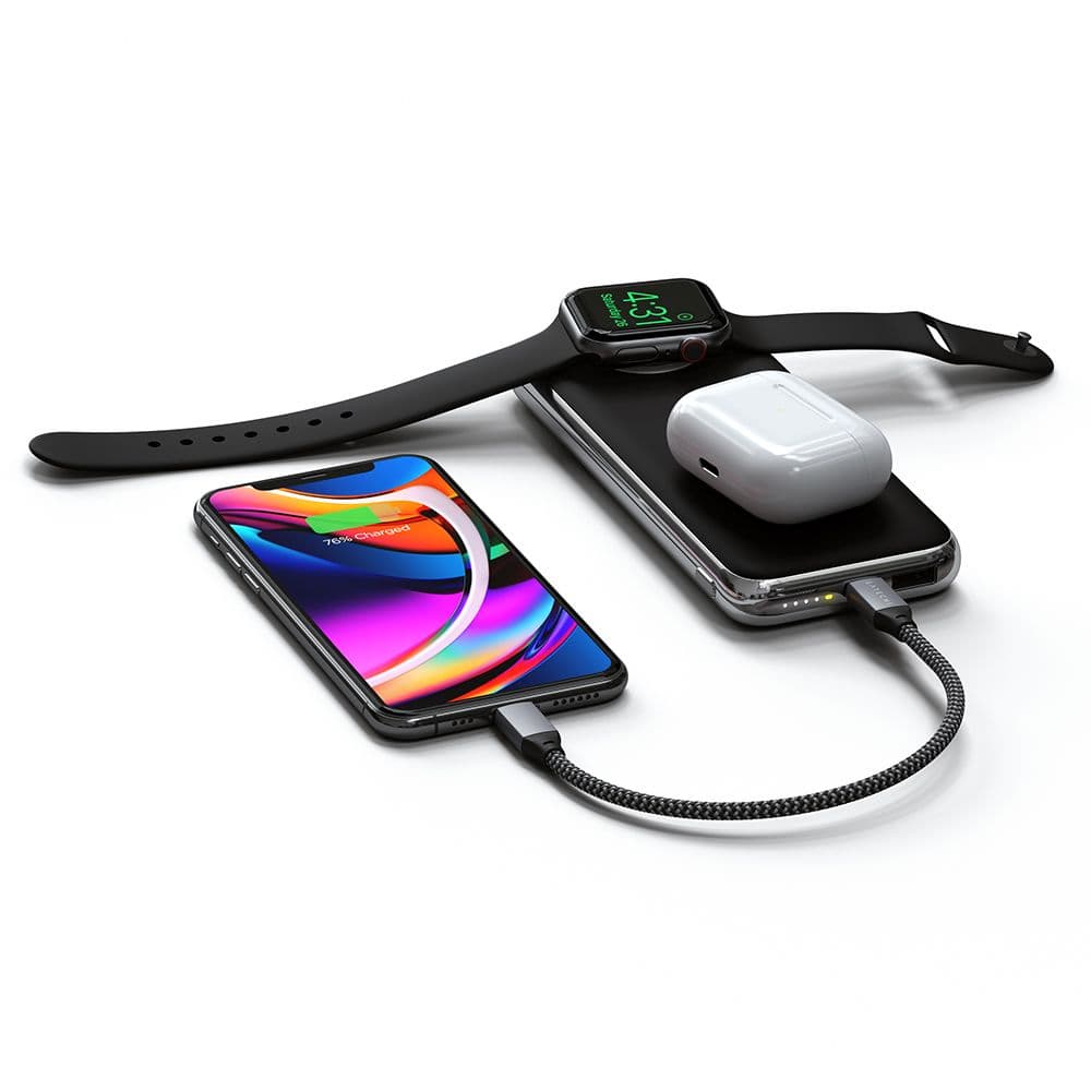 Внешний аккумулятор Satechi Quatro Wireless 10000 мАч, серый космос photo 6