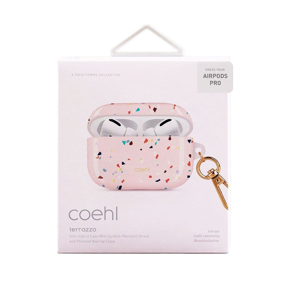 Чехол Uniq COEHL Terrazzo розовый, для AirPods Pro photo 2