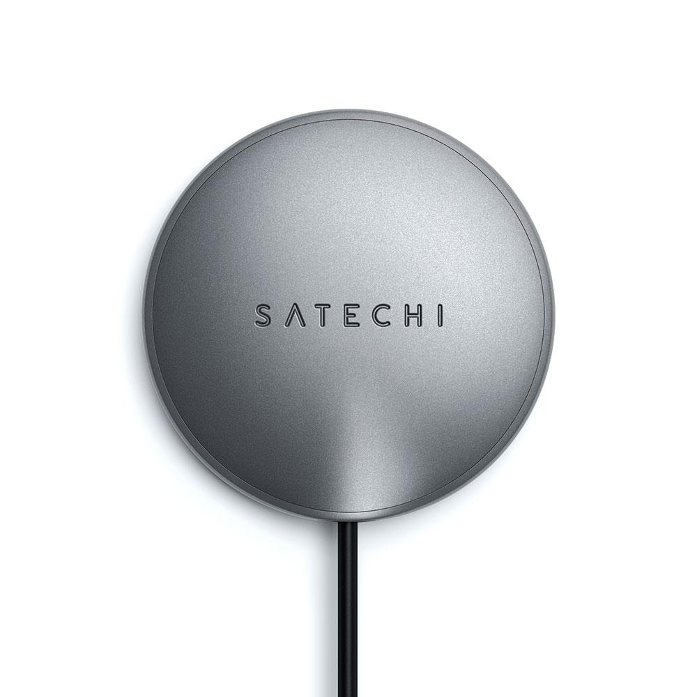 Зарядное устройство беспроводное Satechi Magnetic Wireless Charging Cable, 15Вт, серый космос - 0