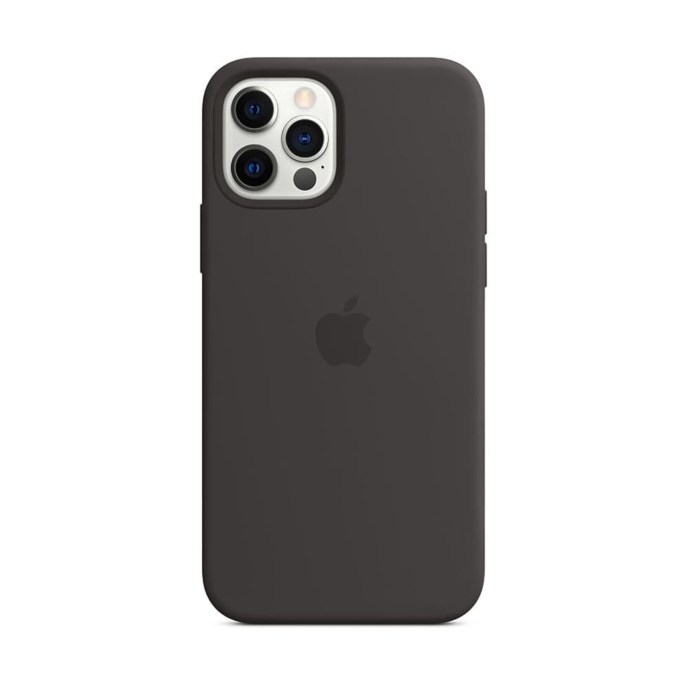 Чехол-накладка Apple MagSafe для iPhone 12/12 Pro, силикон, черный photo 1