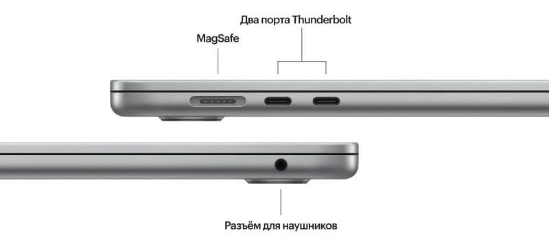 2024 Apple MacBook Air 15.3″ серый космос (Apple M3, 16Gb, SSD 512Gb, M3 (10 GPU))— фото №5