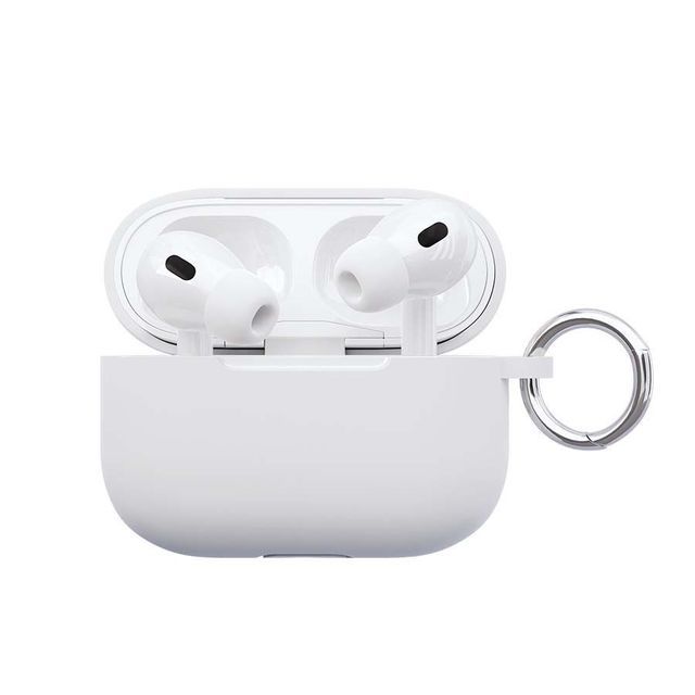 Чехол VLP с карабином белый, для AirPods Pro 2— фото №0