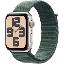 Apple Watch SE GPS  (корпус - сияющая звезда, 44mm ремешок Sport Loop зеленый, размер One Size)— фото №0