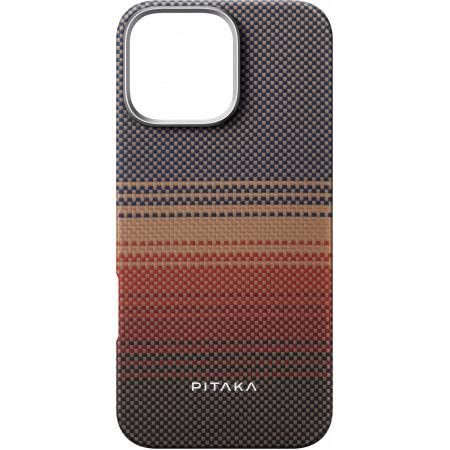 Чехол-накладка Pitaka Tactile Woven Sunset для iPhone 16 Pro Max, арамид (кевлар), оранжевый— фото №1