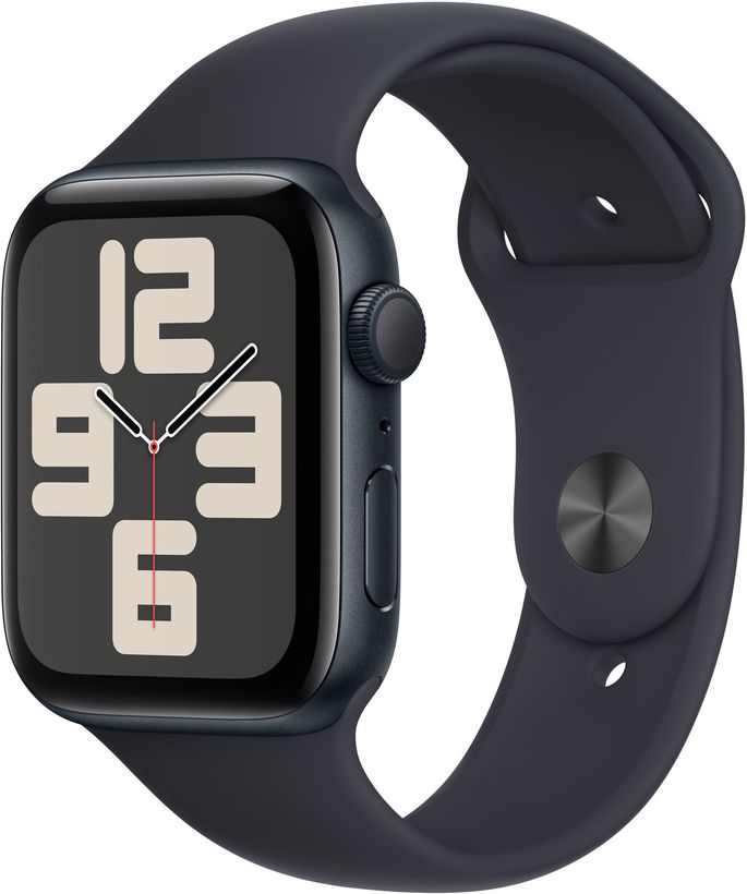 Apple Watch SE 2023 GPS  (корпус - темная ночь, 44mm ремешок Sport Band темная ночь, размер M/L)— фото №0