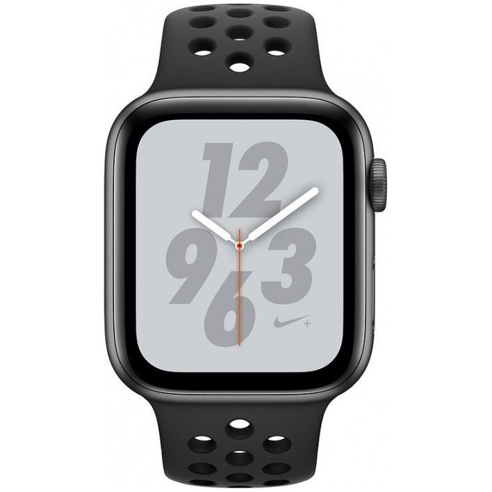 Apple Watch Nike+ Series 4 GPS (MU6L2RU/A) - 44 мм, алюминий «серый космос», спортивный ремешок Nike цвета «антрацитовый/чёрный»— фото №1