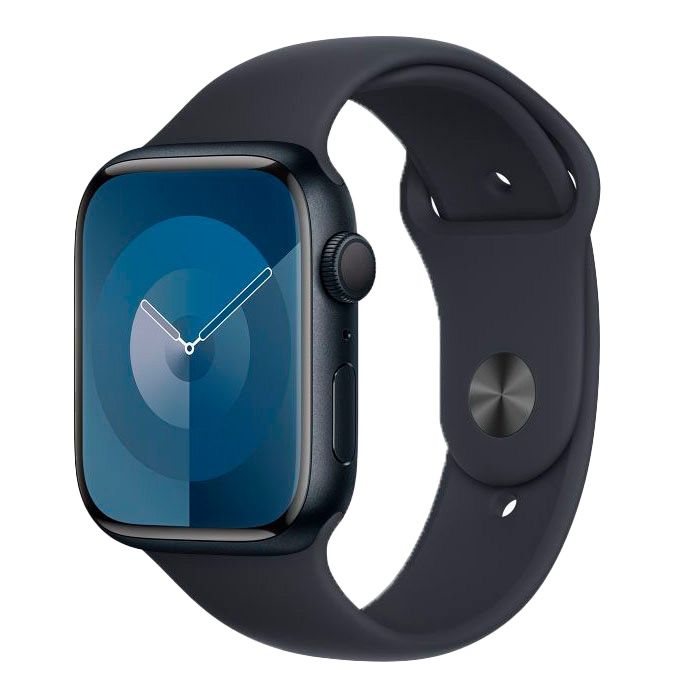 Apple Watch Series 9 GPS 45mm (корпус - темная ночь, спортивный ремешок темная ночь, IP6X)— фото №0