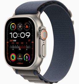 Apple Watch Ultra 2 GPS + Cellular 49mm (корпус - титан, ремешок Alpine Loop синий, IP6X)— фото №0