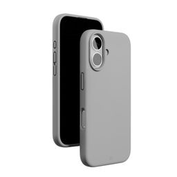 Чехол-накладка VLP Aster Case для iPhone 16, силикон, серый— фото №3