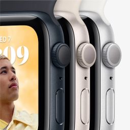 Apple Watch SE 2 GPS 40mm (корпус - сияющая звезда, спортивный ремешок цвета сияющая звезда)— фото №2