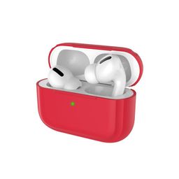 Силиконовый чехол Deppa для AirPods Pro, цвет: темно-красный— фото №1