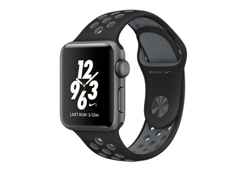 Apple Watch Nike+ (MNYY2RU/A) - 42 мм, алюминий «серый космос», спортивный ремешок Nike цвета «чёрный/холодный серый»— фото №0