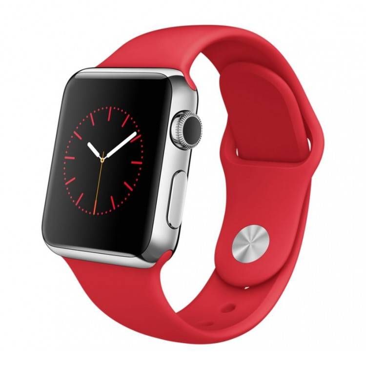 Apple Watch (MLLD2) - 38 мм, нержавеющая сталь, спортивный ремешок (PRODUCT)RED— фото №0