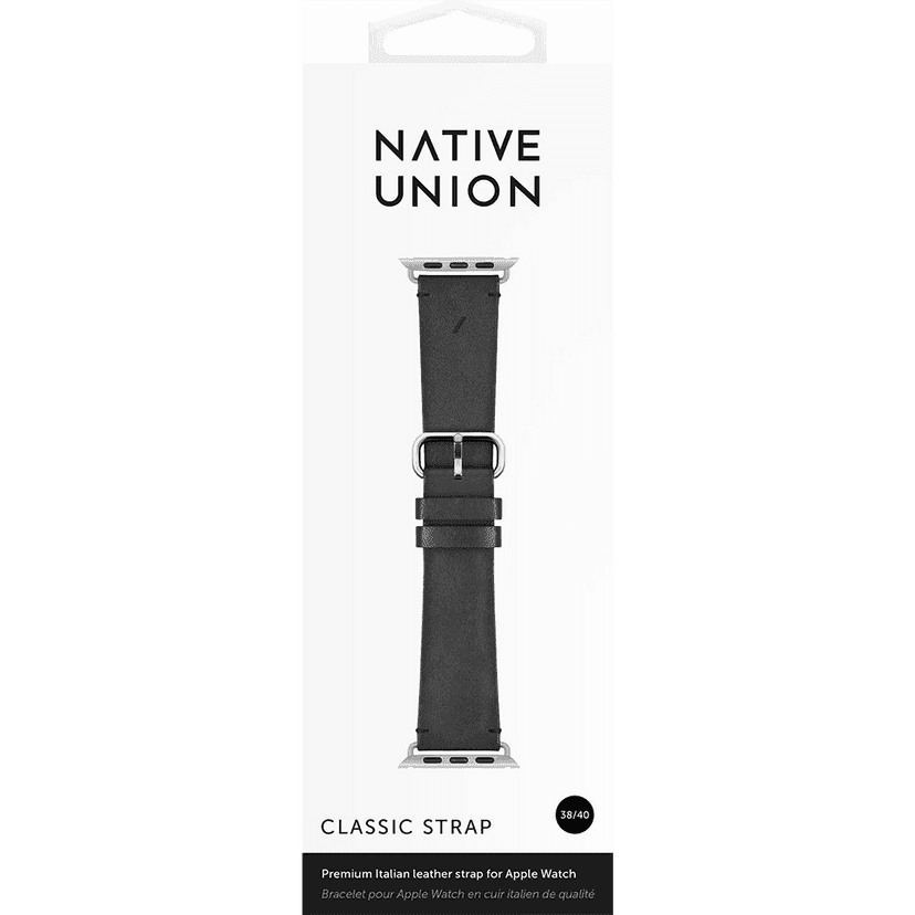 Ремешок Native Union для Apple Watch 40mm, Кожа, черный— фото №3