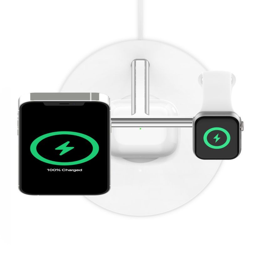 Зарядное устройство беспроводное Belkin Boost↑Charge™ Pro MagSafe 3 в 1, белый— фото №6