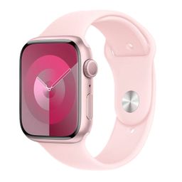 Apple Watch Series 9 + Cellular  (корпус - розовый, 45mm ремешок Sport Band розовый, размер S/M)— фото №0