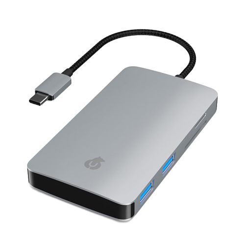 Адаптер мультипортовый uBear Link USB-C 7-in-1 Hub 7 в 1, серый— фото №0