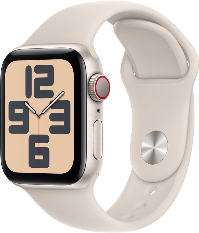 Apple Watch SE 2023 GPS  (корпус - сияющая звезда, 44mm ремешок Sport Band сияющая звезда, размер S/M)— фото №0