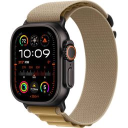 Apple Watch Ultra 2 GPS + Cellular 49mm (корпус - черный титан, ремешок Alpine Loop песочный, IP6X)— фото №0