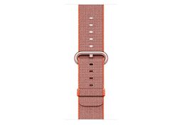 Apple Watch Series 2 (MNPM2RU/A) - 42 мм, алюминий «розовое золото», ремешок из плетёного нейлона цвета «оранжевый космос/антрацит»— фото №2