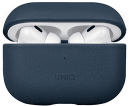 Чехол Uniq Terra Genuine Leather синий, для AirPods Pro 2— фото №0