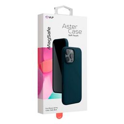 Чехол-накладка VLP Aster Case для iPhone 16 Pro, силикон, темно-синий— фото №1