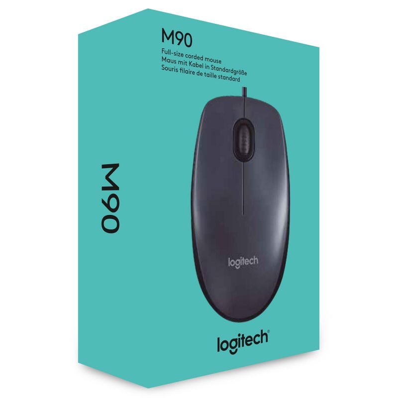 Мышь Logitech M90, черный+серый— фото №5