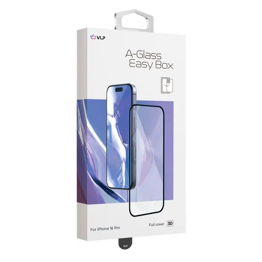 Защитное стекло VLP A-Glass Easy Box 2.5D для iPhone 16 Pro— фото №1