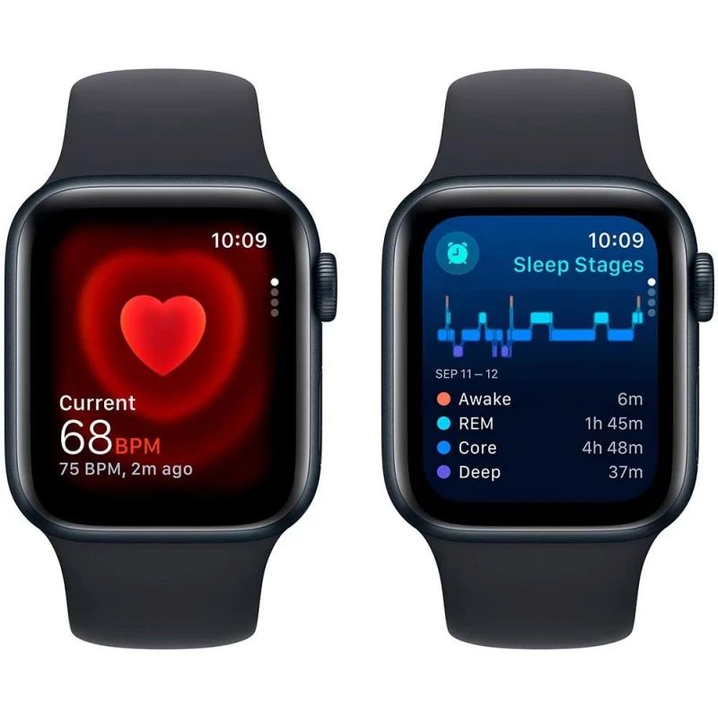 Apple Watch SE 2023 GPS  (корпус - темная ночь, 40mm ремешок Sport Band темная ночь, размер S/M)— фото №3