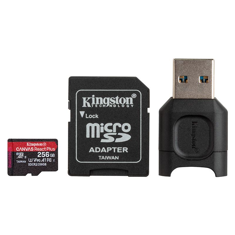 Карта памяти microSDXC Kingston Canvas React Plus, 256GB— фото №0