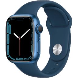 Apple Watch Series 7 GPS 41mm (корпус - синий, спортивный ремешок цвета синий омут, IP67/WR50)— фото №0