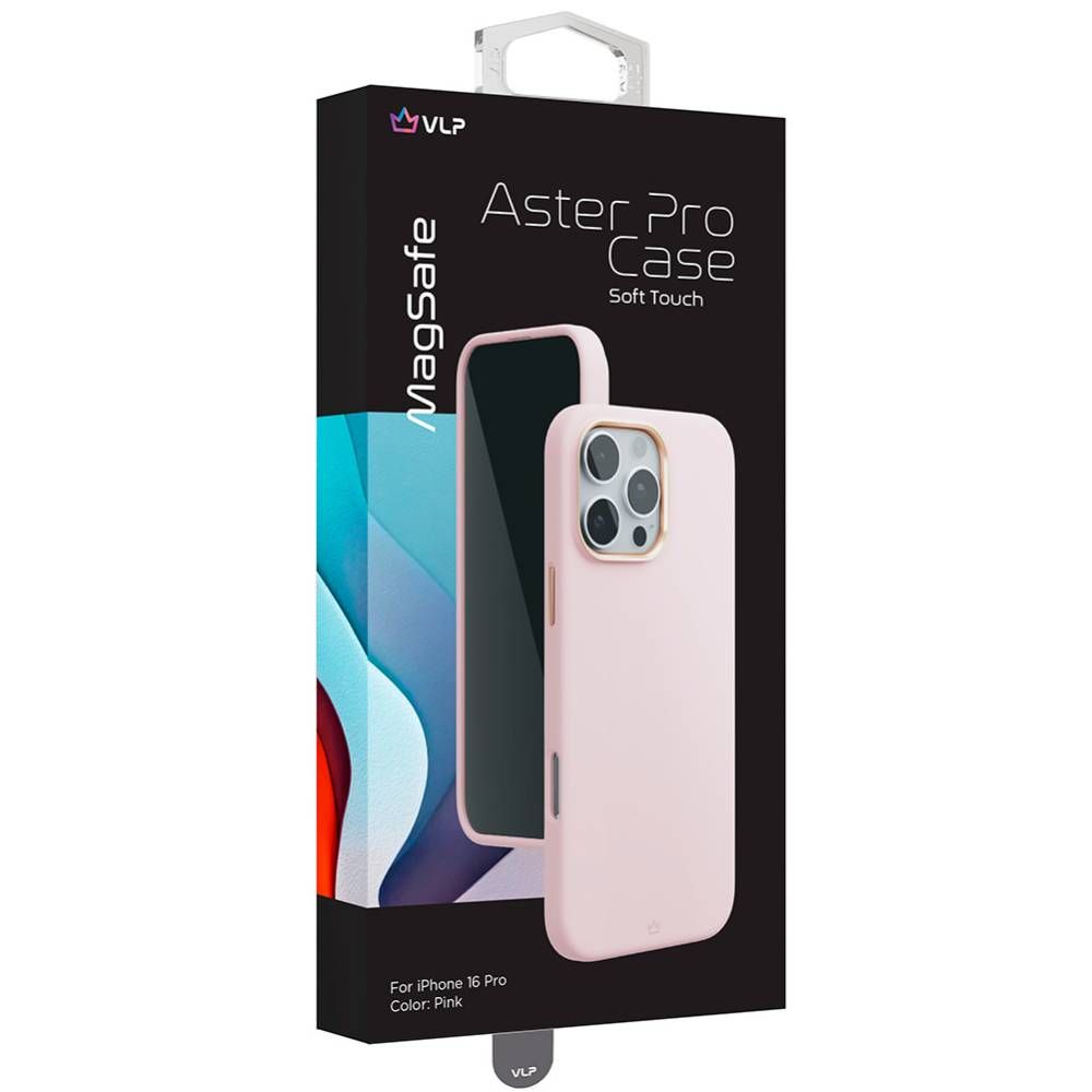 Чехол-накладка VLP Aster Pro Case для iPhone 16 Pro, силикон, розовый— фото №4