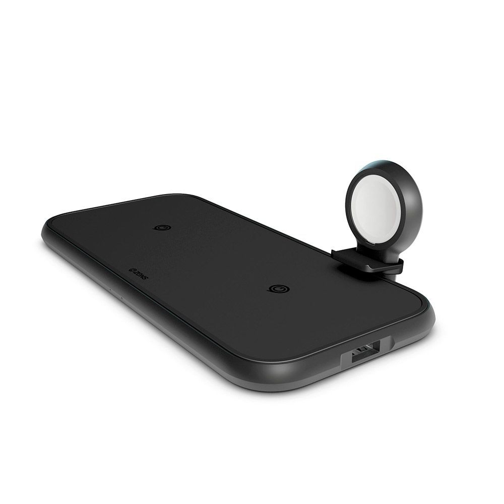 Зарядное устройство беспроводное Zens Aluminium 4 в 1 + Apple Watch MFI, 45Вт, черный— фото №0