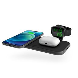 Зарядное устройство беспроводное Zens Aluminium 4 в 1 + Apple Watch MFI, 45Вт, черный— фото №1