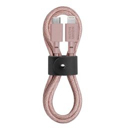 Кабель Native Union Belt Cable USB-C / Lightning, 1,2м, розовый— фото №0