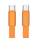 Кабель PERO DC18 USB-C / USB-C, 3A, 60Вт 1,5м, оранжевый
