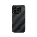 Чехол-накладка Pitaka MagEZ Case 4 для iPhone 15 Pro, арамид (кевлар), черный/серый