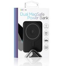 Внешний аккумулятор c БЗУ VLP Dual Magsafe PowerBank 5000 мАч, черный - 1