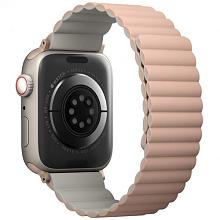 Ремешок Uniq Revix для Apple Watch 38mm/40mm/41mm, силикон, розовый/бежевый - 2