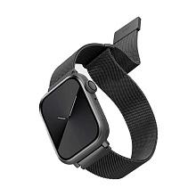 Ремешок Uniq Dante Strap Mesh Steel для Apple Watch 41mm, нержавеющая сталь, графитовый - 0