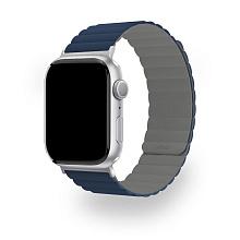 Ремешок uBear Mode для Apple Watch 42mm/44mm/45mm/49mm, M/L, силикон, синий/серый - 0