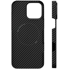 Чехол-накладка VLP Kevlar Case для iPhone 16 Pro Max, арамид (кевлар), черный - 1