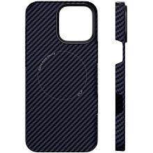 Чехол-накладка VLP Kevlar Case для iPhone 16 Pro, арамид (кевлар), темно-синий - 1