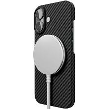 Чехол-накладка VLP Kevlar Case для iPhone 16, арамид (кевлар), черный - 3