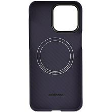 Чехол-накладка Asynora Magnetic aramid fiber для iPhone 15 Pro Max, арамид (кевлар), синий - 2