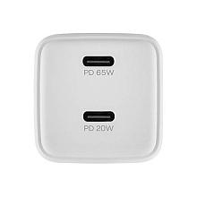 Зарядное устройство сетевое uBear Wall charger Bridge, 65Вт, белый - 1