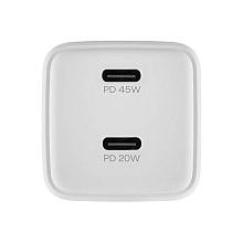 Зарядное устройство сетевое uBear Wall charger Bridge, 45Вт, белый - 1