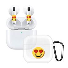 Чехол и наклейки Asynora Heart Eyes, для AirPods 4/4 ANC - 0