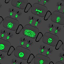 Чехол и наклейки Asynora Glow Heart, для AirPods 2 - 3